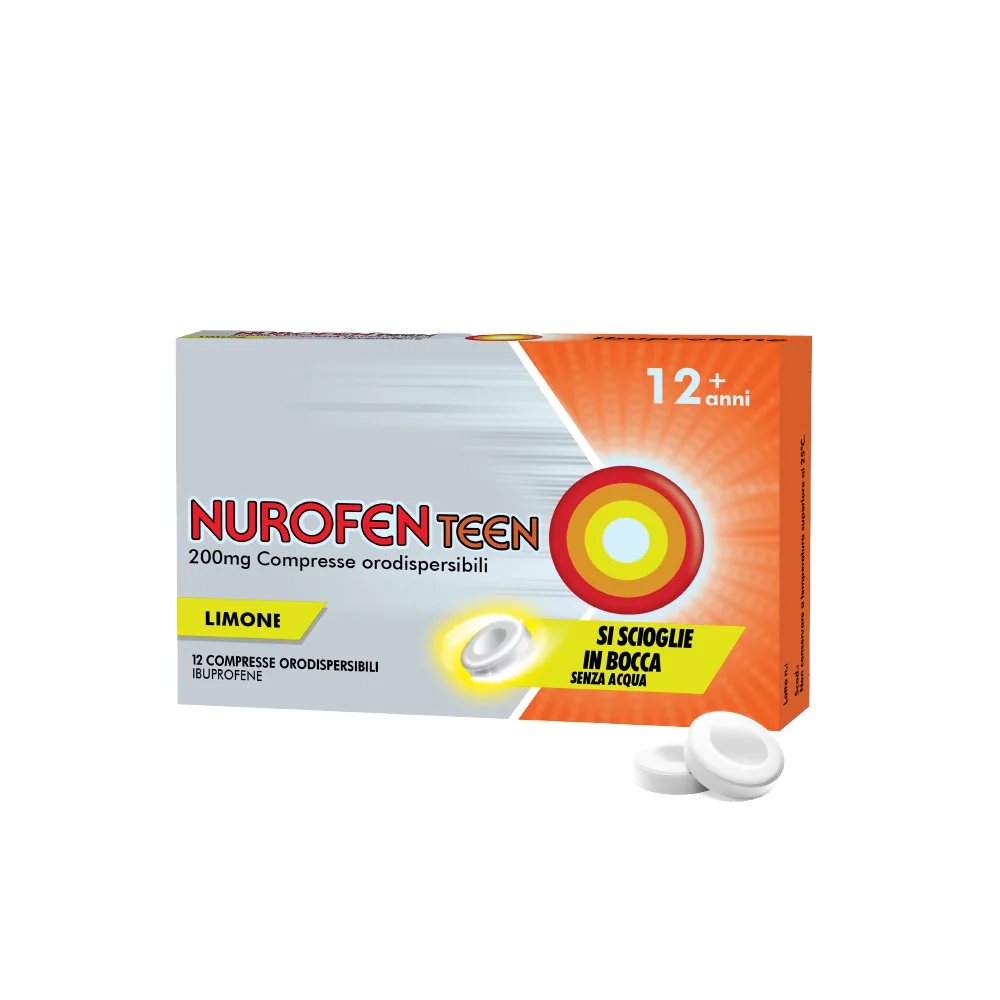 Nurofenteen 200 mg Ibuprofene Analgesico Limone 12 Compresse Orodispersibili Ibuprofene Analgesico