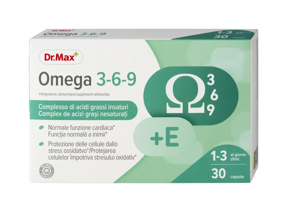 Dr. Max Omega 3-6-9, 30 Capsule Benessere Cardiovascolare