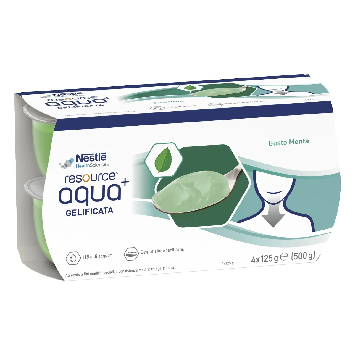 Resource Aqua Gelificata Menta 4x125 g