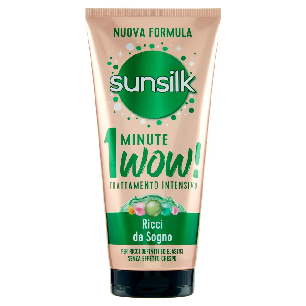 Sunsilk 1Min Wow Ricci 180 ml Shampoo per Capelli Ricci con Definizione e Lucentezza