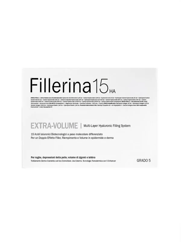 Fillerina 15 Ha Extra Volume Trattamento Urto Grado 5 2Pz Gel Effetto Filler 30 ml + Serum Nutritivo 30 ml