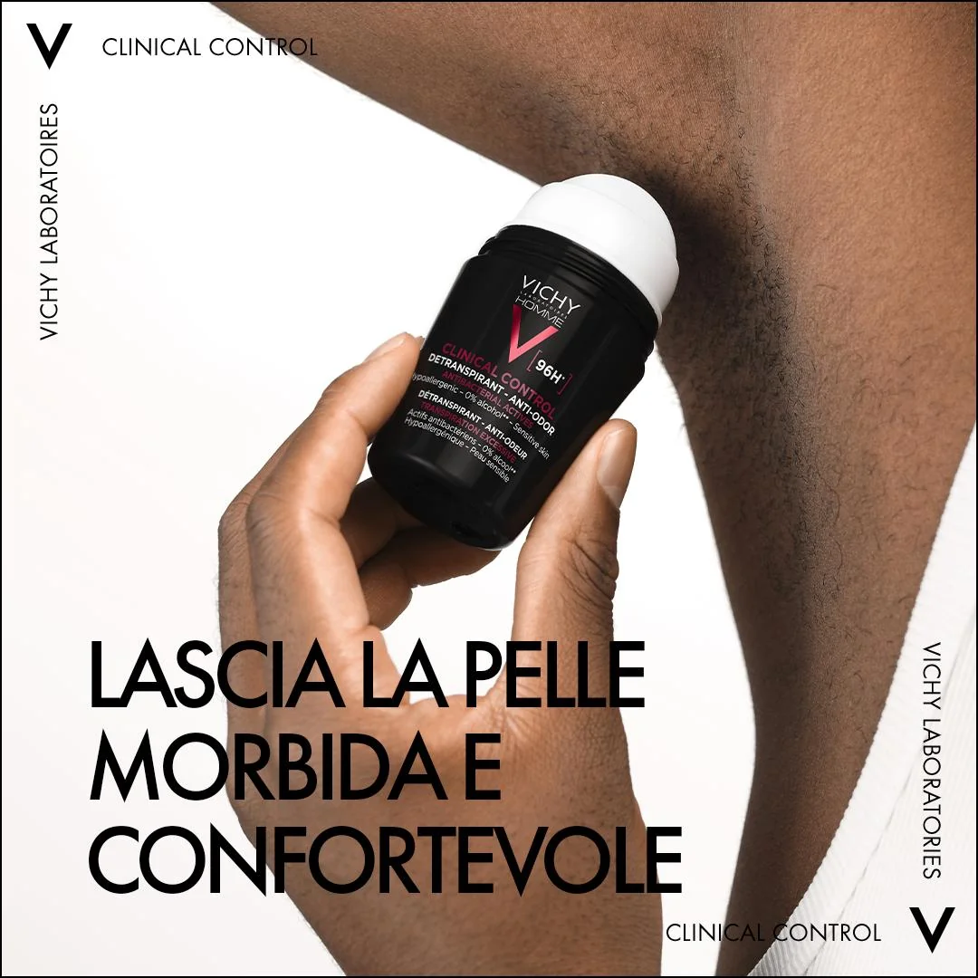 Vichy Homme Clinical Control Deodorante Roll-On 96h 50 Ml Protezione Duratura