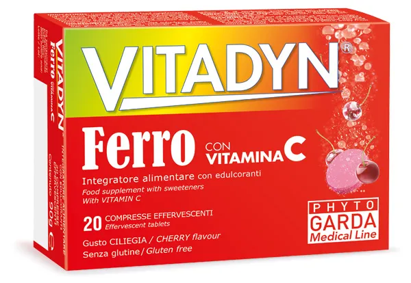 Vitadyn Ferro Con Vitamina C Integratore 20 Compresse Effervescenti