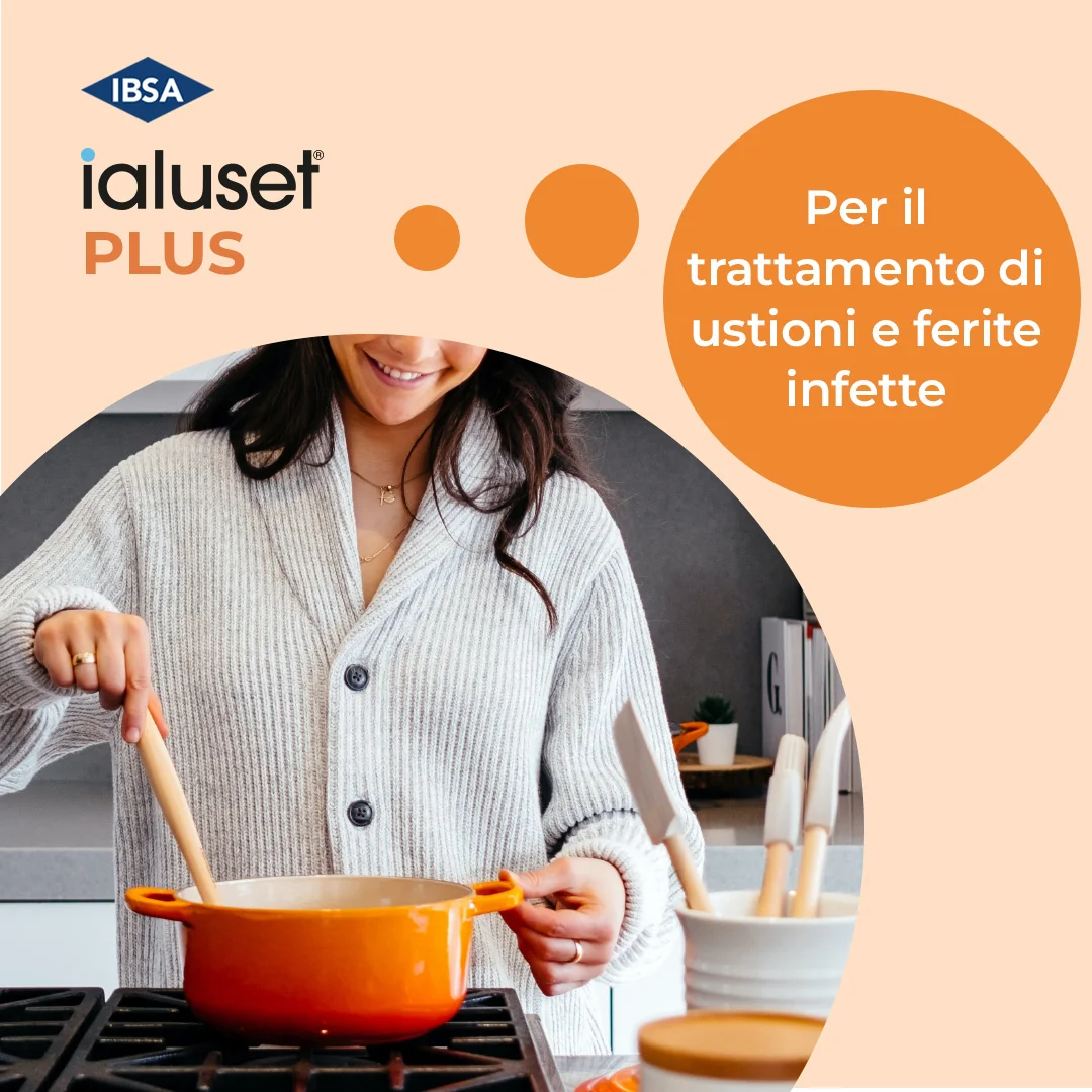 Ialuset Plus Garze Impregnate Sterili per Ferite Infette e Ustioni 10x10 cm 10 Pezzi