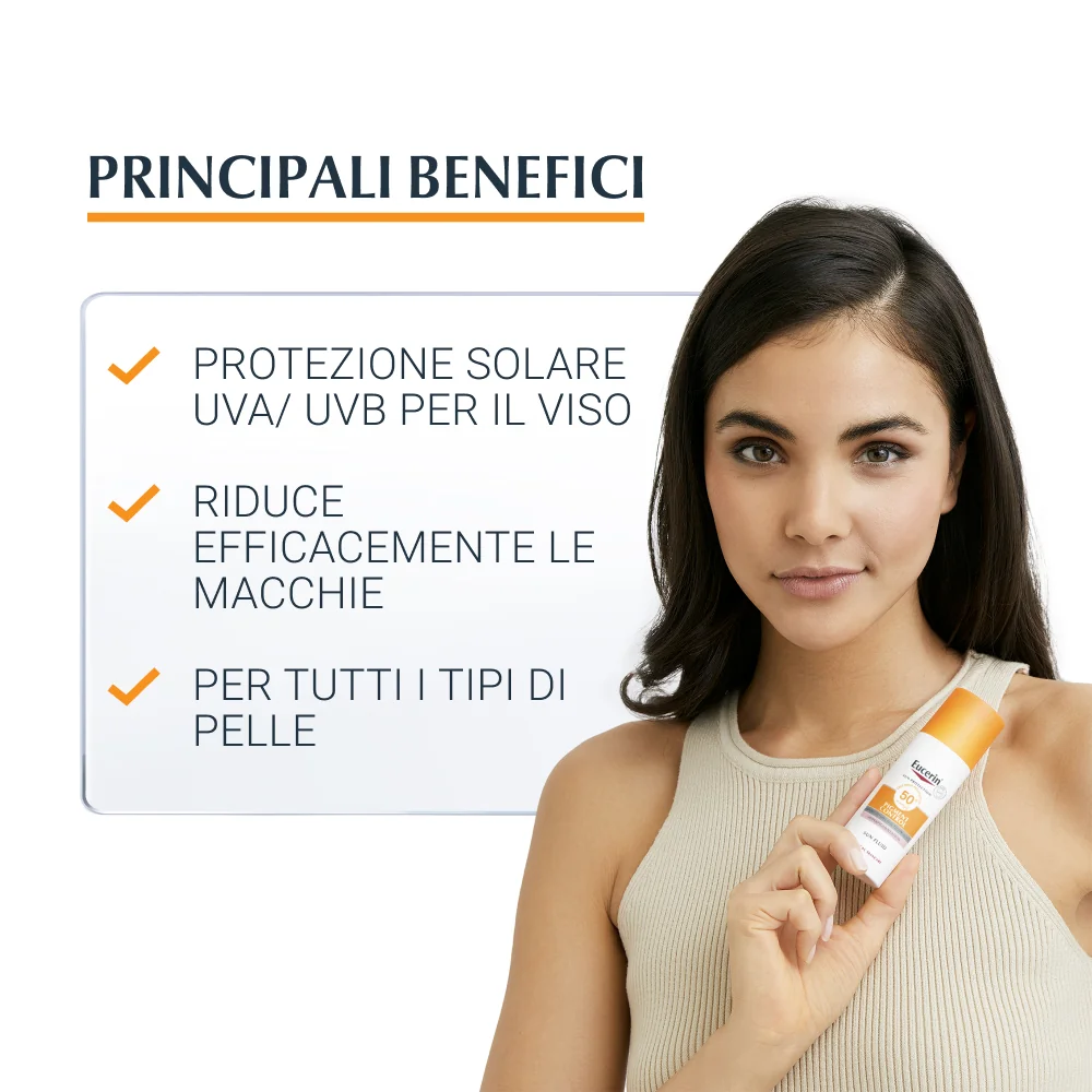 Eucerin Sun Fluido Antipigment Spf 50+ 50 ml Protezione Solare Alta
