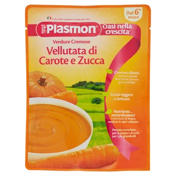 Plasmon Bontà Della Mamma Vellutata Carote E Zucca 180 g Alimento per l'infanzia