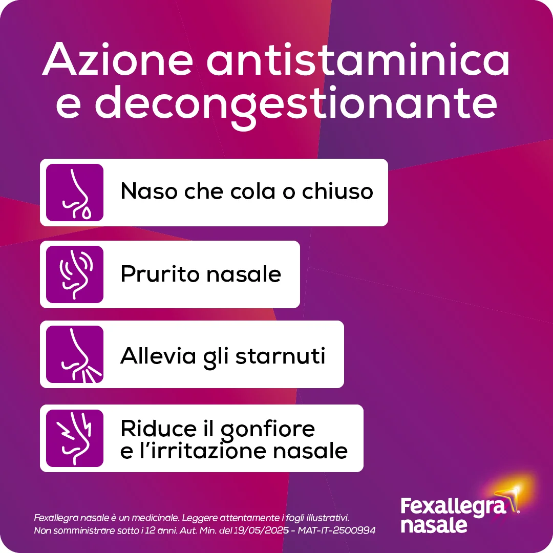 Fexallegra Nasale Spray 10 ml 1 mg/ml + 3,55 mg/ml Rinite Allergica