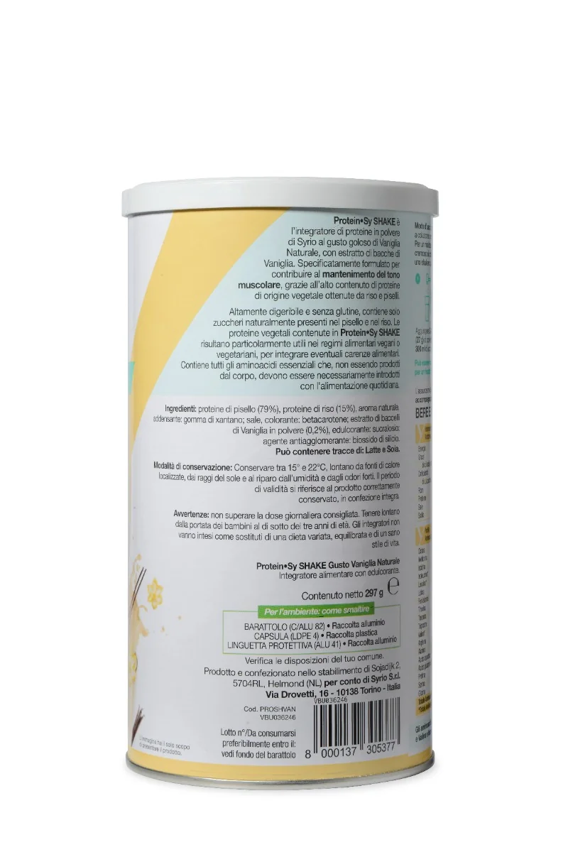 Protein-Sy Shake Vaniglia 297 G Senza Glutine
