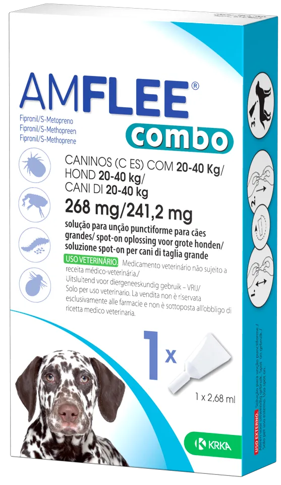 AMFLEE COMBO 3 PIPETTE 20-40 KG CANI