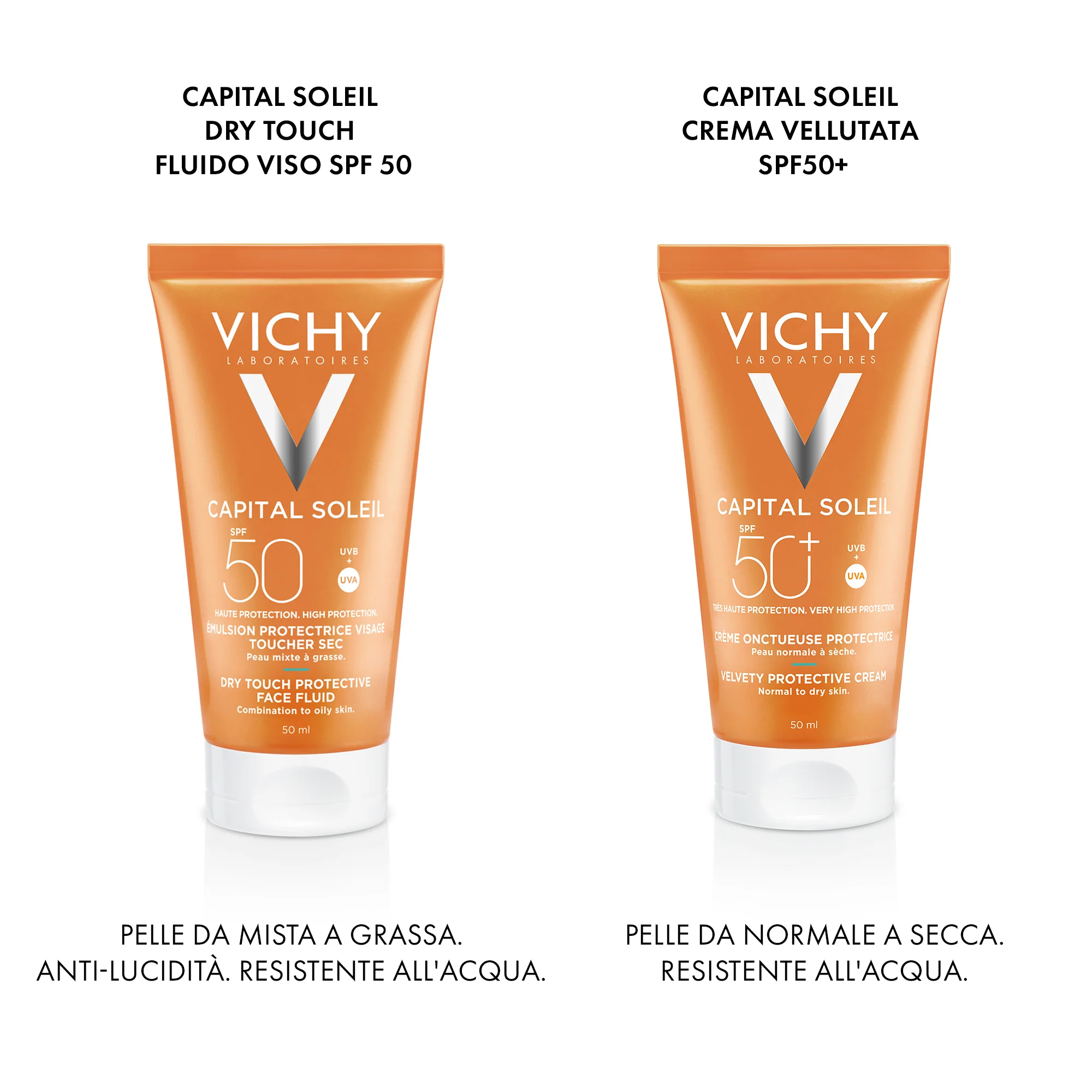 Vichy Idèal Soleil Emulsione Anti-lucidità Effetto Asciutto SPF 50 Pelle Grassa 50 ml