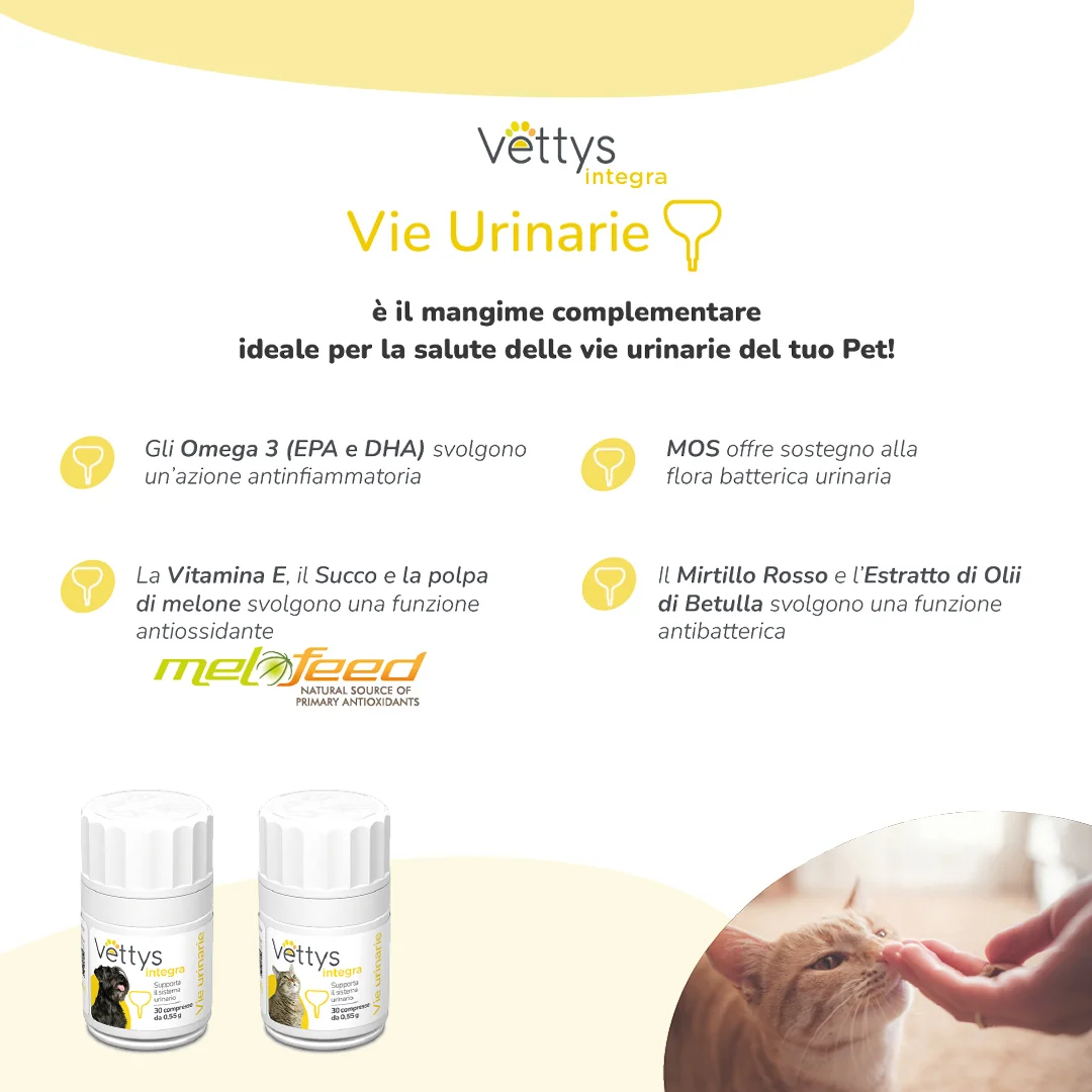 Vettys Integra Vie Urinarie Gatto 30 Compresse Benessere Urinario Felino