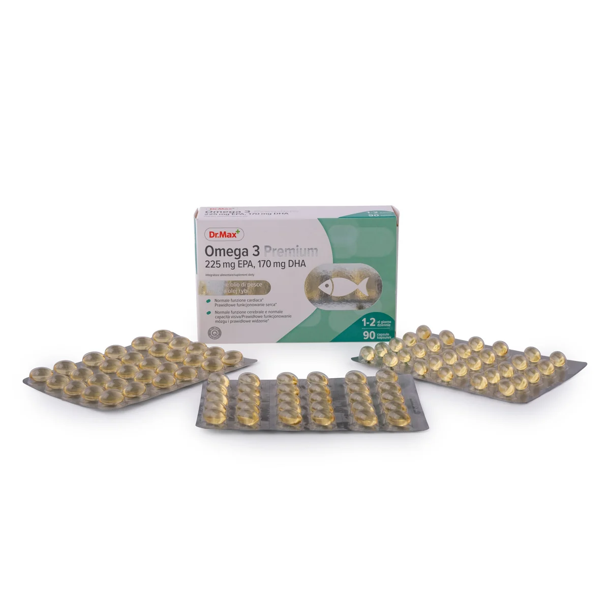 Dr. Max Omega 3 Premium 90 Capsule Funzionalità Cardiaca e Cerebrale