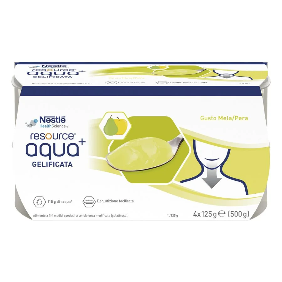 Resource Aqua gelificata Mela e Pera 4 x 125g Disfagia