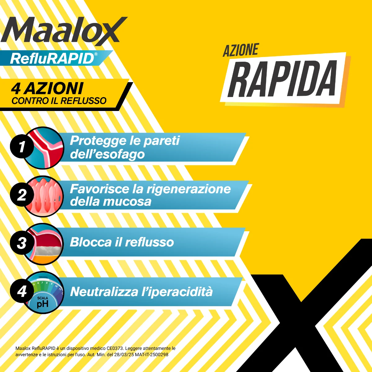 Maalox Reflurapid 40 Compresse Masticabili Reflusso e Acidità
