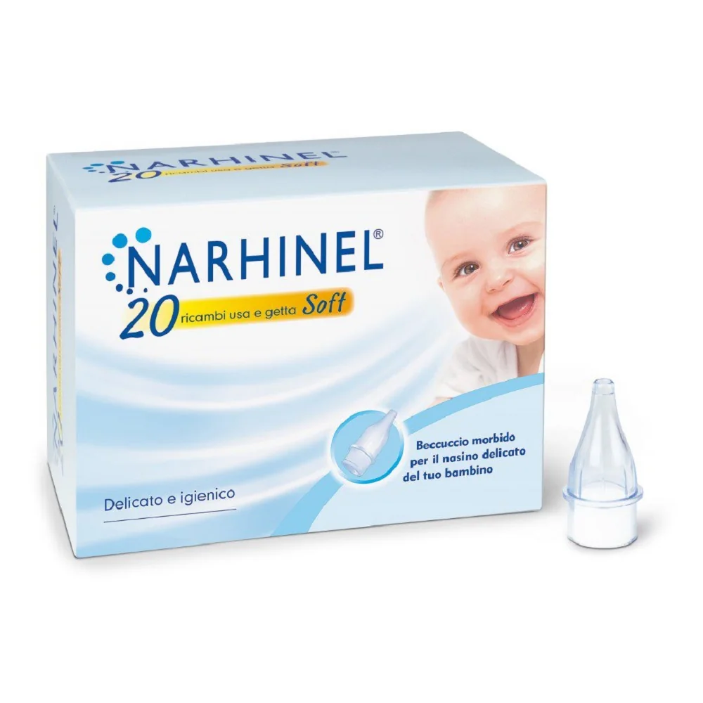 Narhinel Soft 20 Ricambi Usa e Getta Ricambi per Aspiratore Nasale Soft