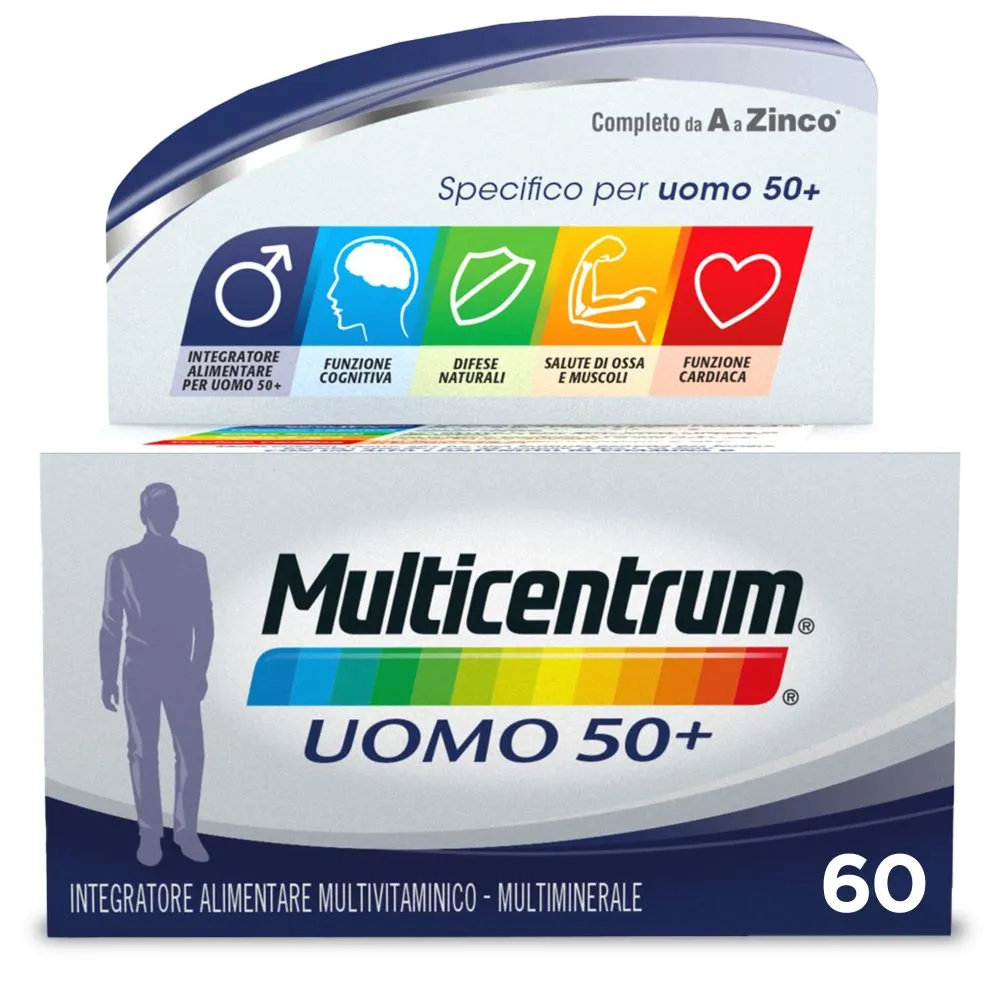 Multicentrum Uomo 50+ 60 Compresse Multivitaminico