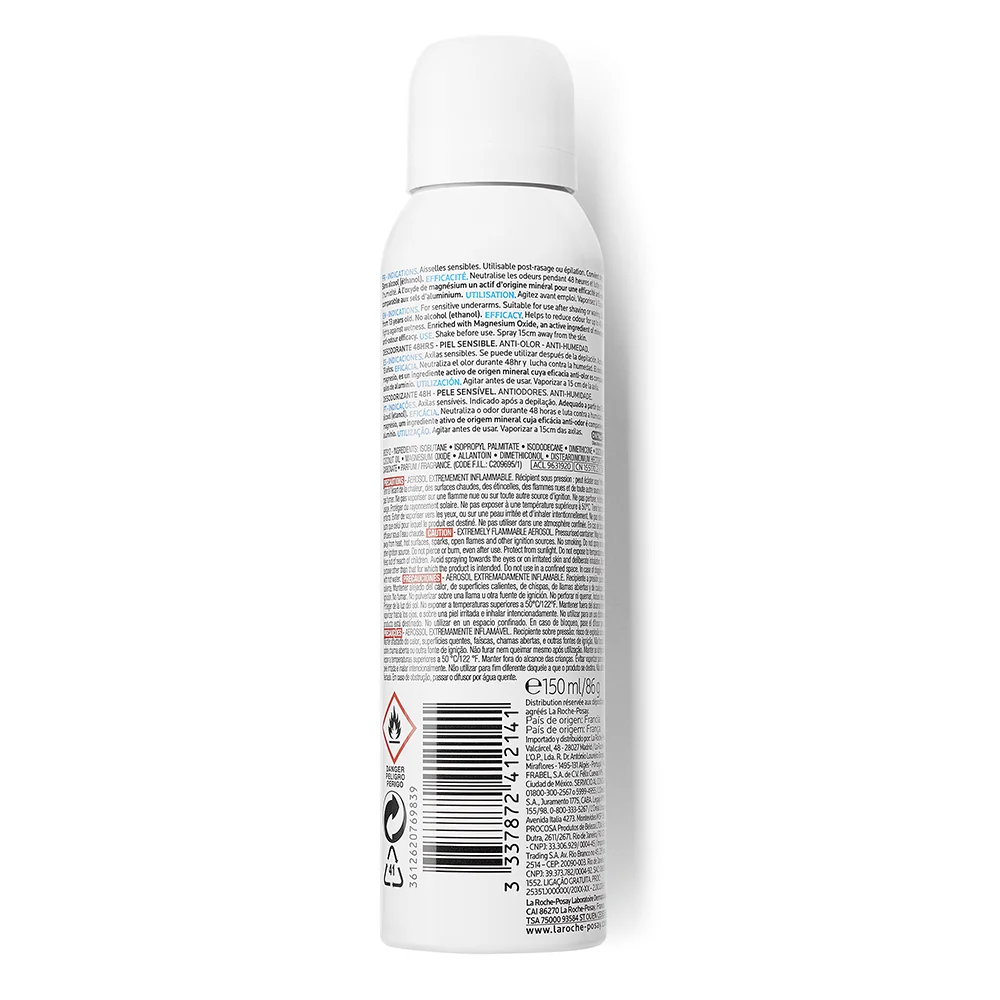 La Roche Posay Deodorante Fisiologico 24h Spray 150 ml Protezione dagli odori
