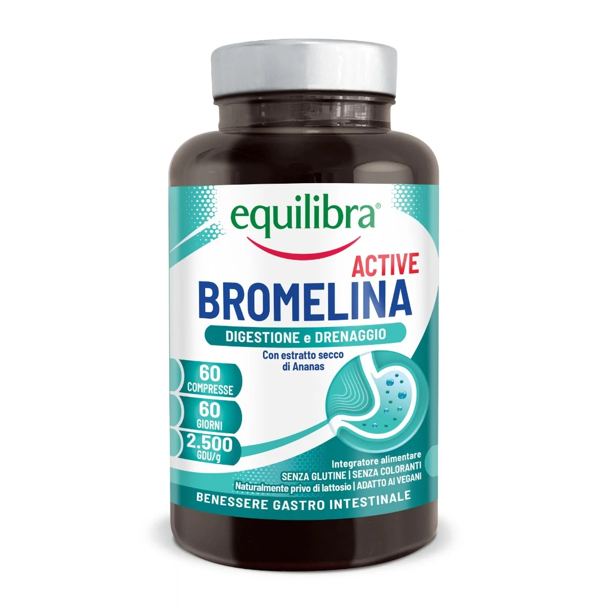 Equilibra Bromelina Active 60 Compresse Per il Benessere Gastrointestinale