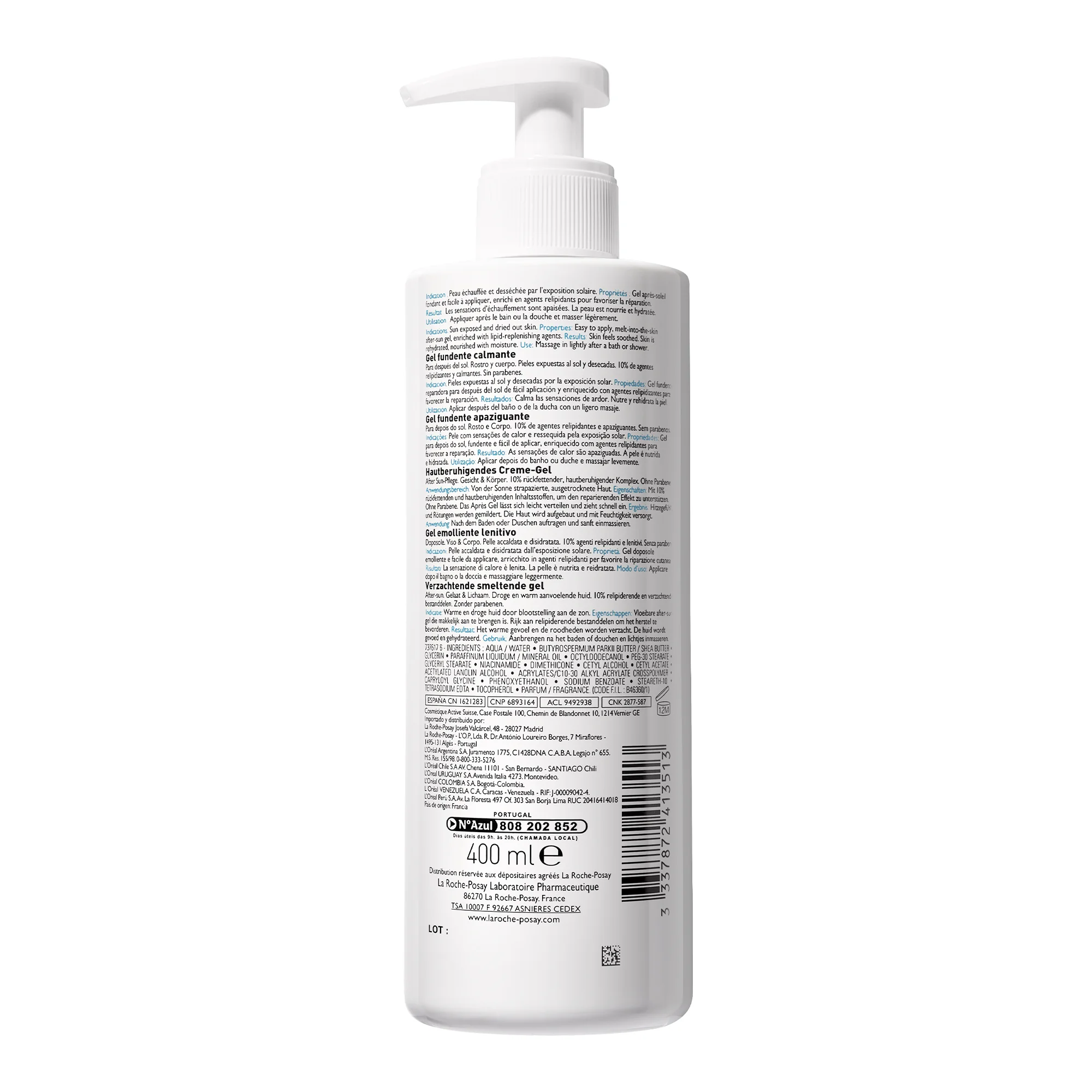 La Roche Posay Posthelios Latte 400 ml Doposole Lenitivo