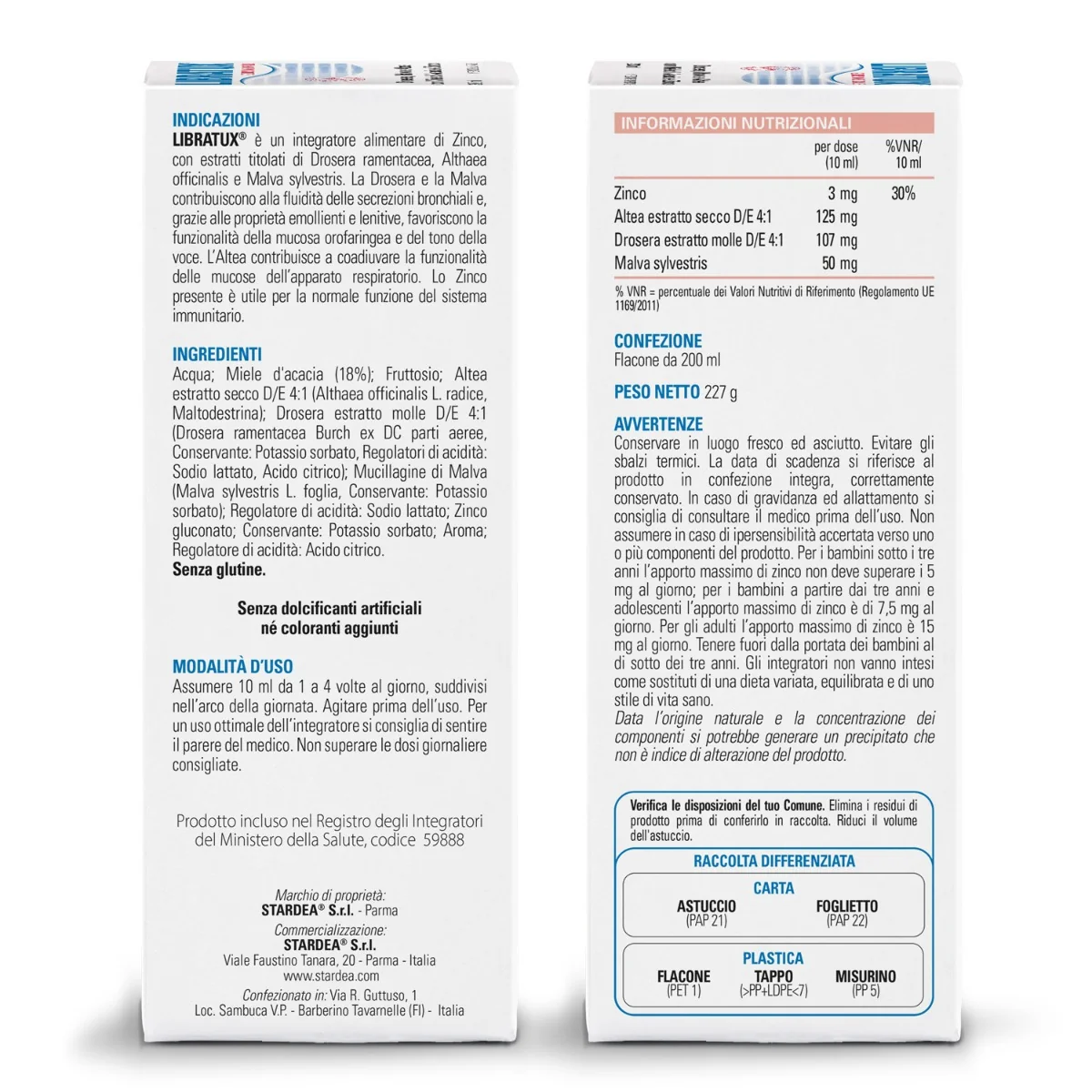 Libratux Integratore 200 ml Mucosa Orofaringea
