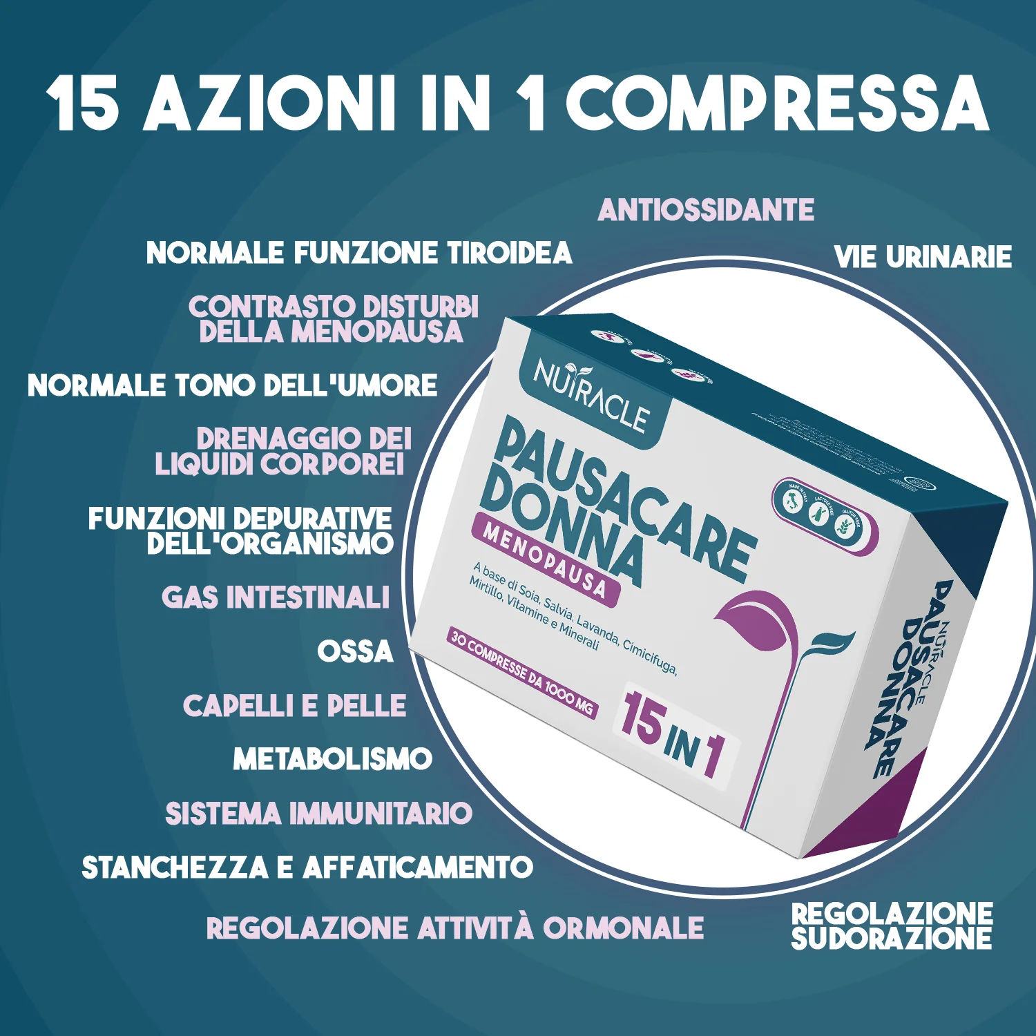 Nutracle Pausacare D Meno30Cpr Ricco di Minerali