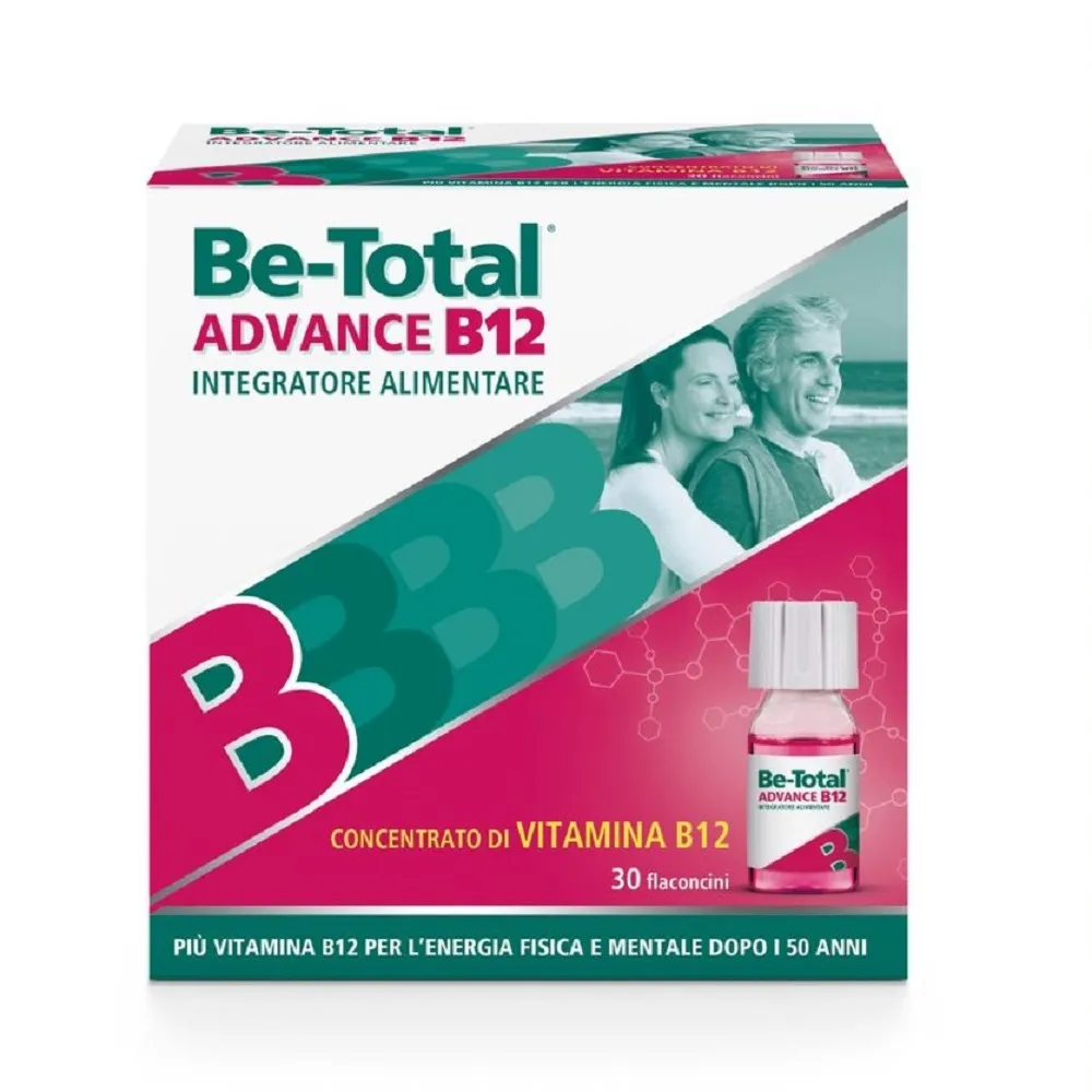 Be-Total Advance B12 30 Flaconcini Integratore Alimentare Vitamina B12 Vitamina B Zinco