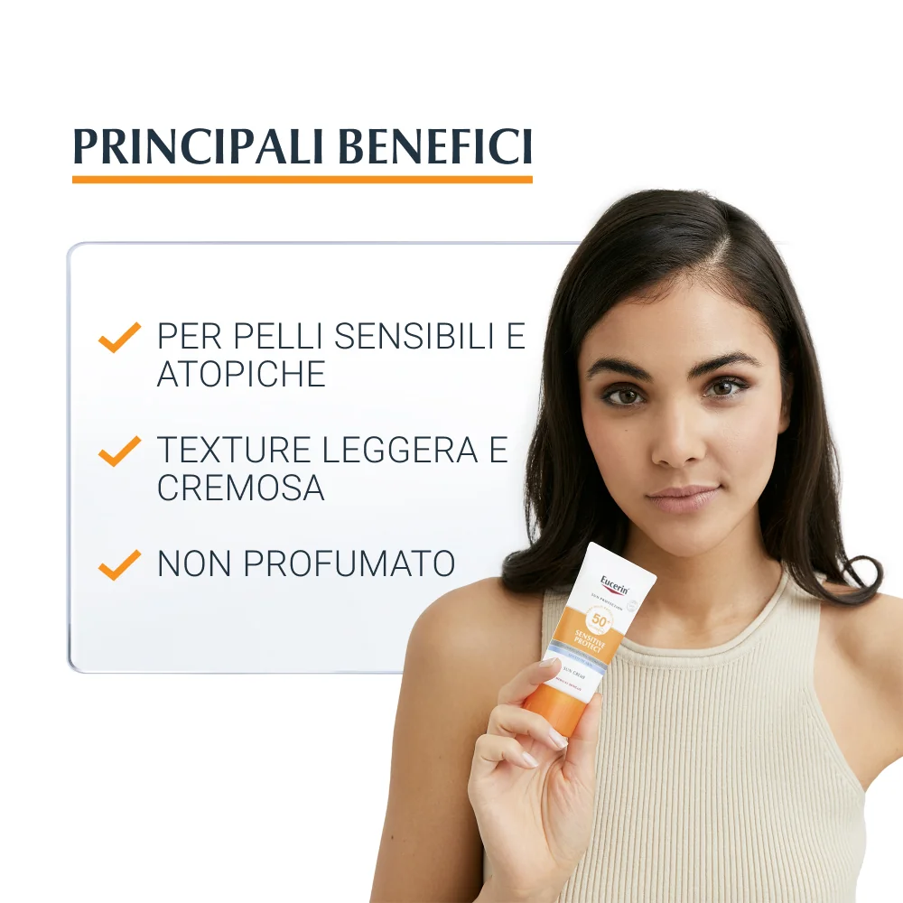 Eucerin Sun Viso Crema Spf 50+ 50 ml Protezione Alta