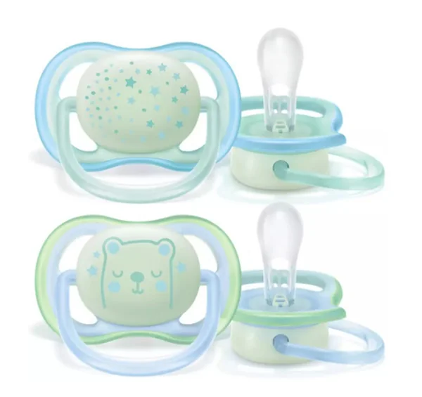 Philips Avent Succhietto Ultra Air Night 6-18 Mesi Maschio 2 Pezzi