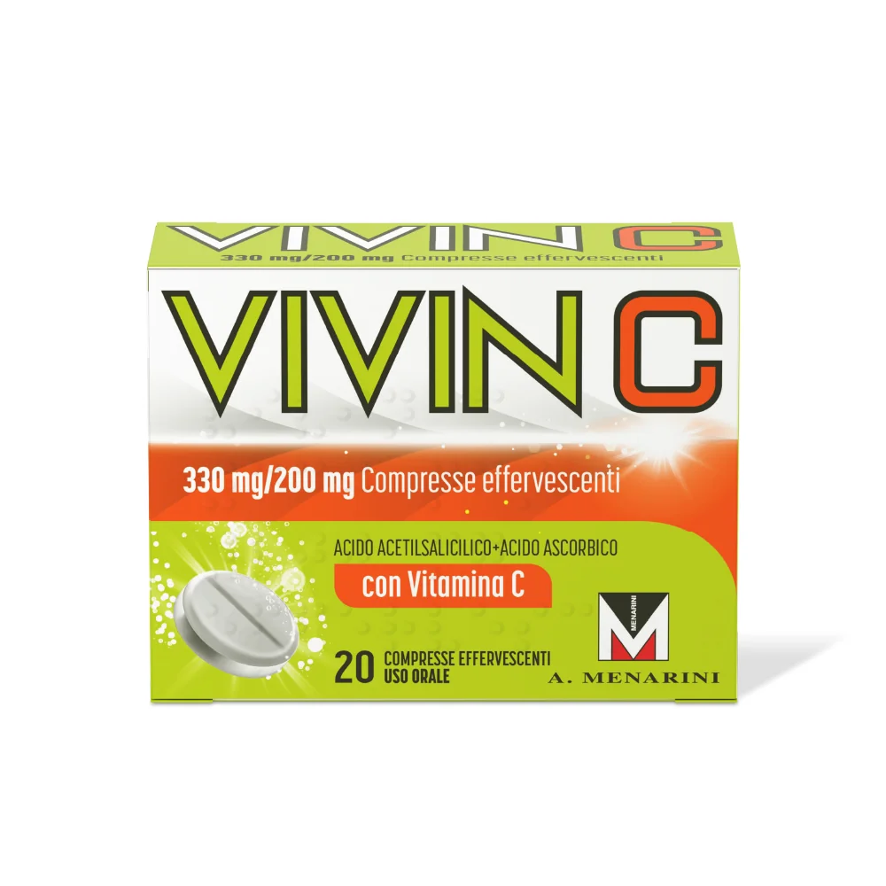Vivin C 330 + 200 mg 20 Compresse Effervescenti Sintomi Influenzali